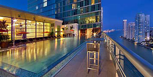 Rooftop pool at Hotel Beaux Arts