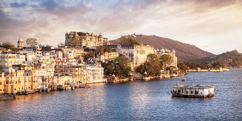 Lake Pichola And City Palace In India